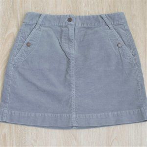 J. Crew, Gray Corduroy mini skirt, Size 4
